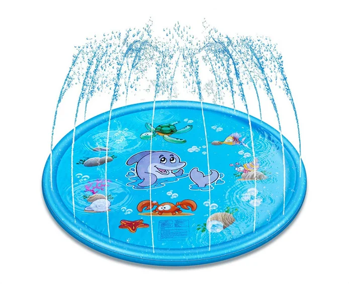 

Factory Direct Sale Accept Custom Logo Children Baby Inflatable Outdoor Garden Water Sprinkler Splash Pad Mat Toys for Kids, Blue yellow