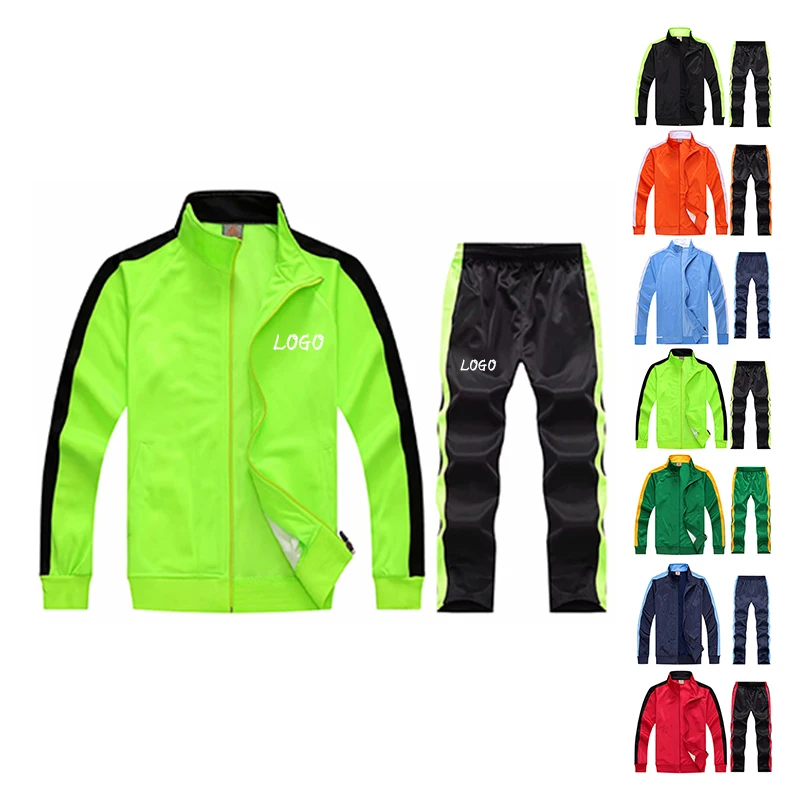 

Blank High Quality Sportswear Suit Fitness Sportswear Men's Tracksuit Training Jogging Suit, Blue,green,ming blue,orange,apple green,black,red,yellow,light blue