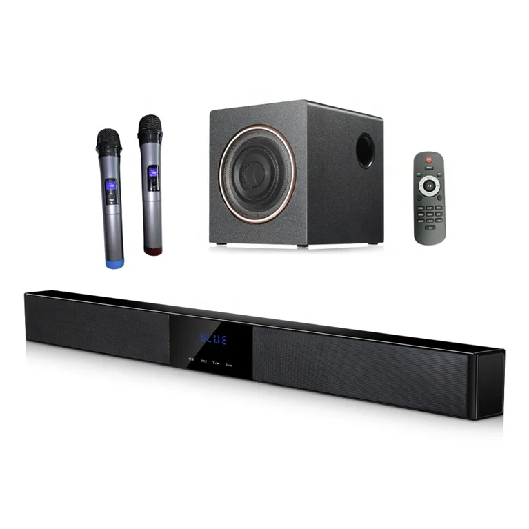 

Custom 2.1 Soundbar Home Theater Music System Sale Surround Sound Subwoofer For TV Cost, Black