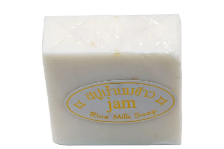 
Thailand custom logo rice milk gluta collagen soap thailand Rice Milk Jam Soap 60g Handmade beauty rice milk soap for pimple 