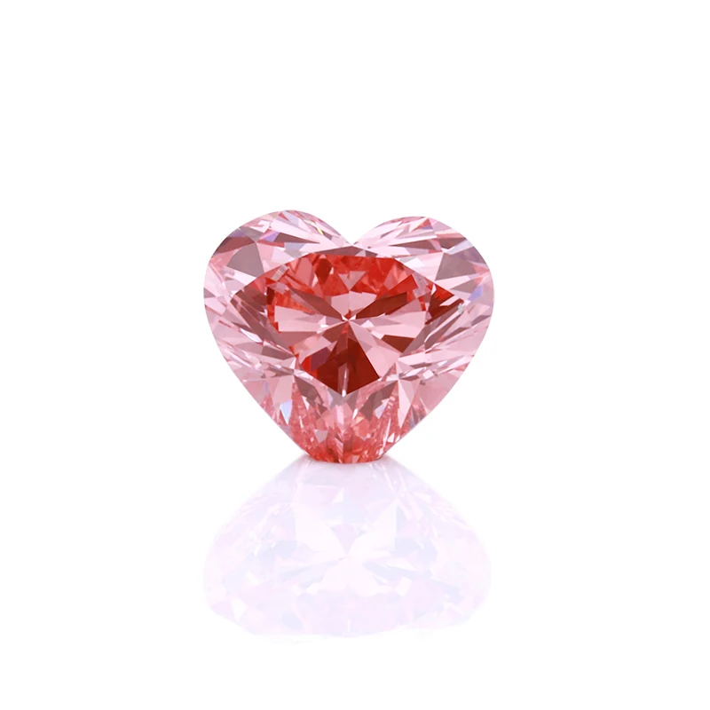 

1.25 carat heart shape diamond cut pink color VS clarity lab grown diamond CVD with IGI certificate