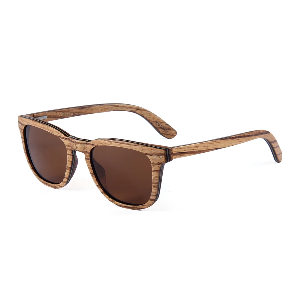 

Conchen 2019 new designed TAC polarized lens sunglasses skateboard wood sunglases, Custom colors