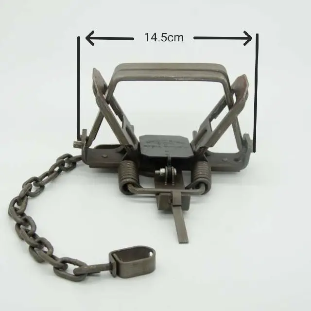 

Coil Spring Traps Leg Hold Traps For Catching Fox,Rabbits and Bocat, Black