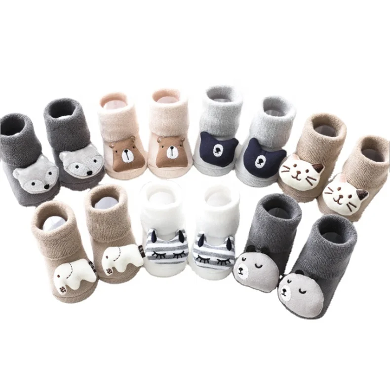 

Wholesale Cute Baby Floor Socks,Cartoon Anti Slip Warm Knitted Cotton Kid Socks, Picture