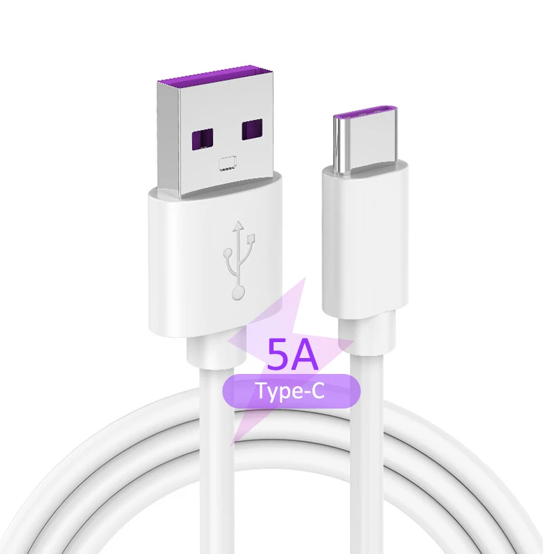 

Free Sample 5A Fast Charging Wire White Cable For Huawei Type-C Cable For Samsung