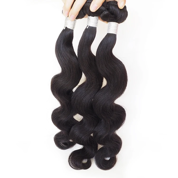 

Huisi hotsale cuticle aligned one donor aliexpress hair peruvian body wave, Natural black