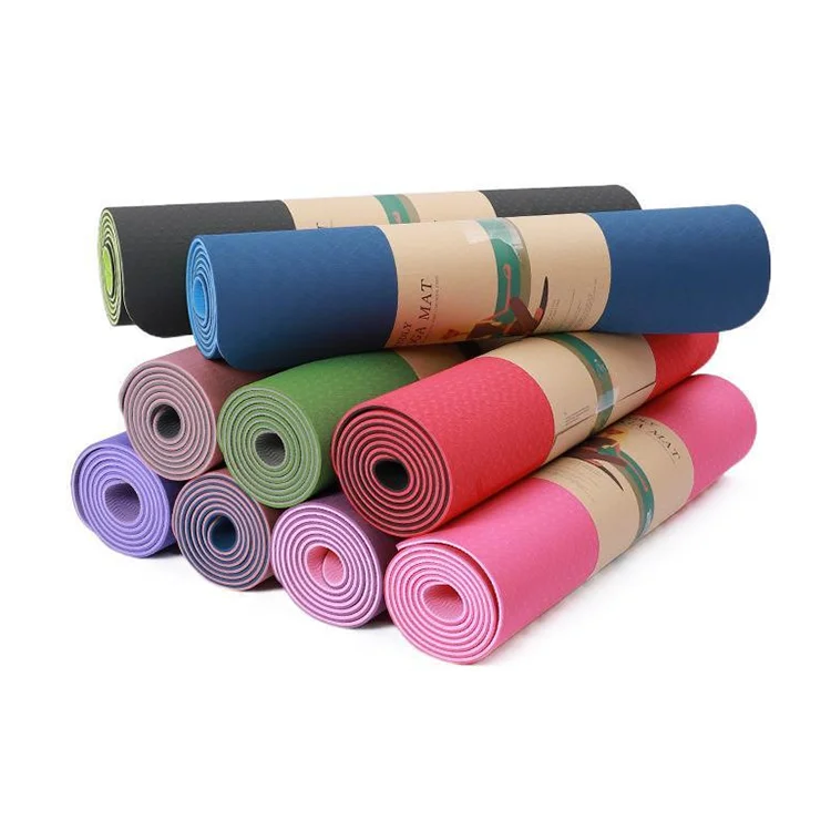 

Double Color Custom Print Exercise Thick Gymnastics TPE Yoga Mat, Customized color