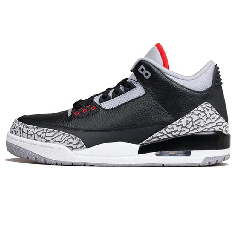 

Grey 3s Men Basketball Sports Shoes Custom Sneakers, Custom colors