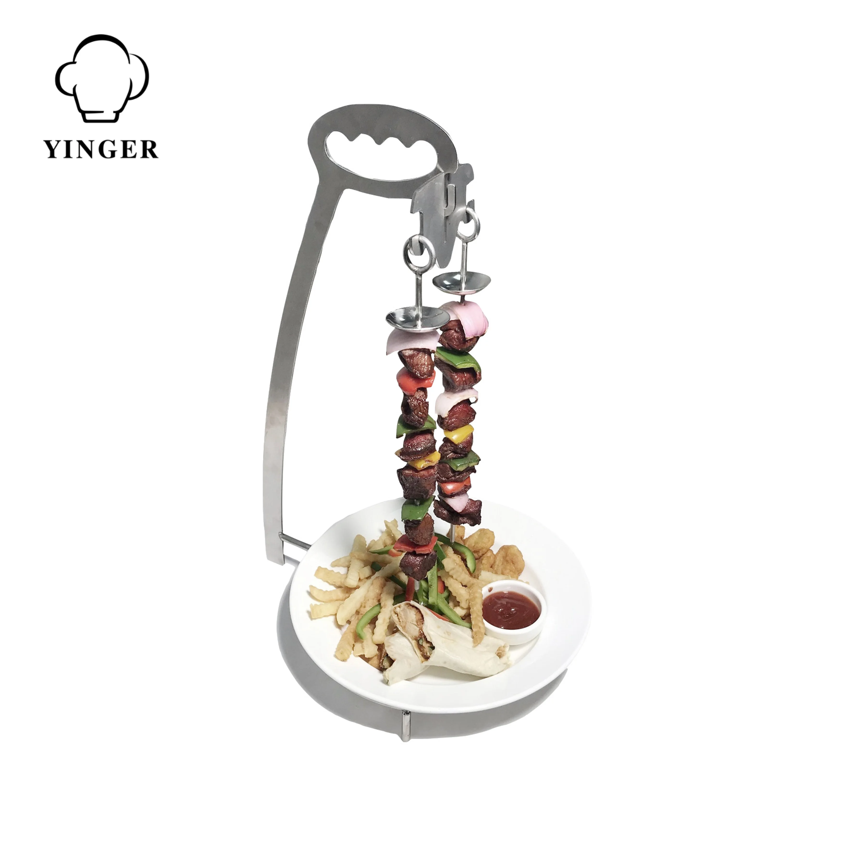 bbq skewer/stainless steel bbq skewer/espetada stands
