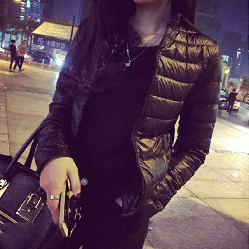 

2021 Fashion Outwear Female Cotton Padded Warm Jacket Women Winter Down Coat, Black
