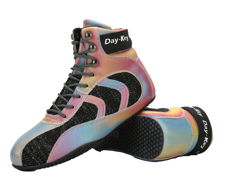 

YT Custom China Made High Quality Refletive Knit Professional Sport Training Wrestling Shoes Men, Multicolor