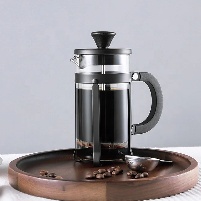 

Wholesale Low MOQ High Quality LFGB Amazon Hot Sale Quality High Borosilicate Glass French Press Pot and Coffee Maker