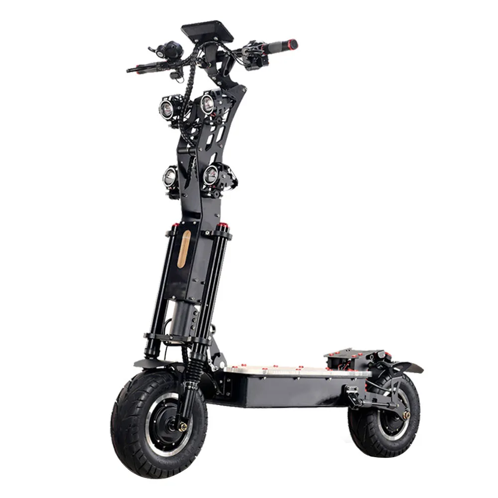 

USA Warehouse Free Shipping Folding 13 Inch Fat Wheel 60V 50Ah Lithium Battery 8000W Superpower Electric Scooter, Black