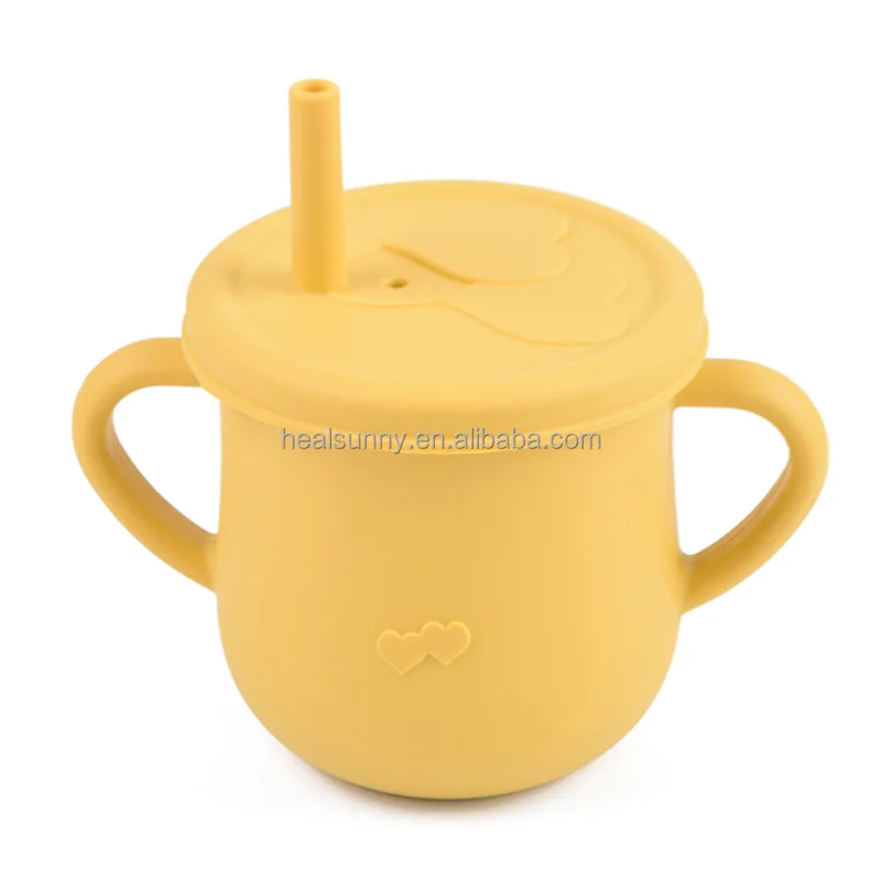 

Eco Friendly Toddler Sippy Cup Infants Tiny Drinking Training Cup Silicone Baby Cup, 28 colors