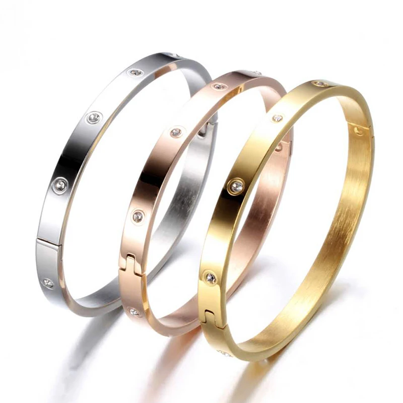 

Fashion Stainless Steel Bangle Bracelet Women Jewelry Cuff Bangle with 18K Gold Plated 2020 New Arrivals