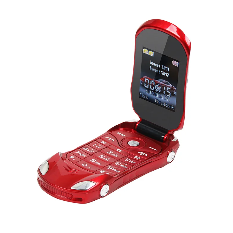 

Car shape function mobile phone dual card dual standby mini flip phone