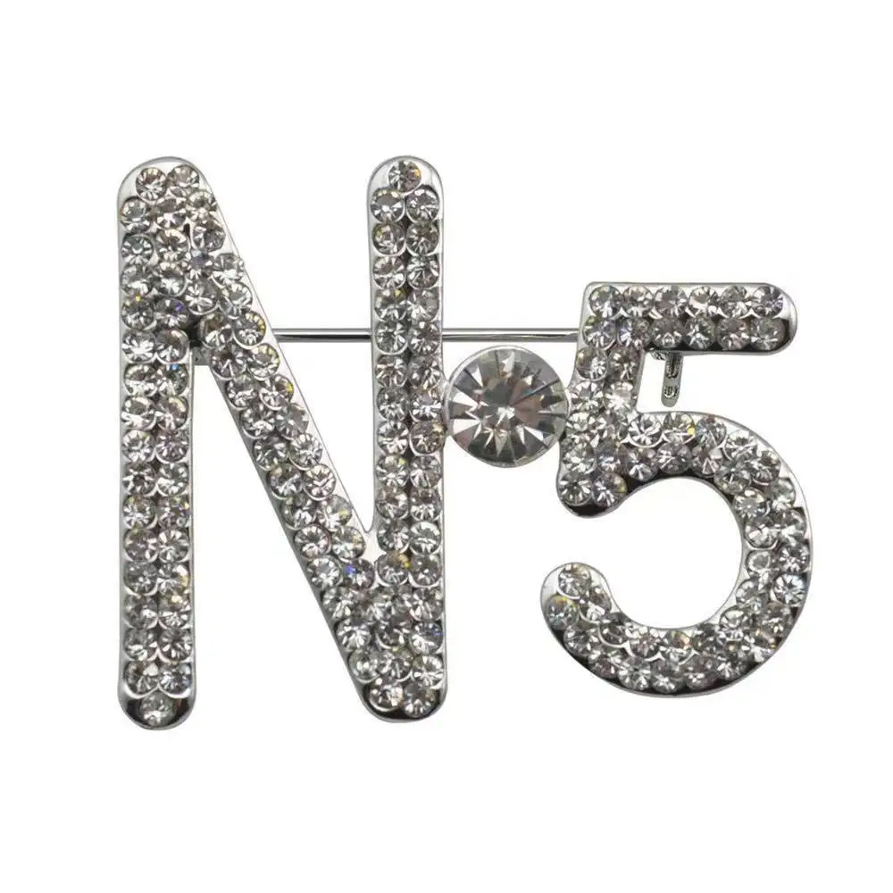 

Rhinestone Designer Charms Factory Wholesale Fashion Brand G 5 Pin Brooch CC Brooches Pins Women Jewellery Luxury Party Wedding