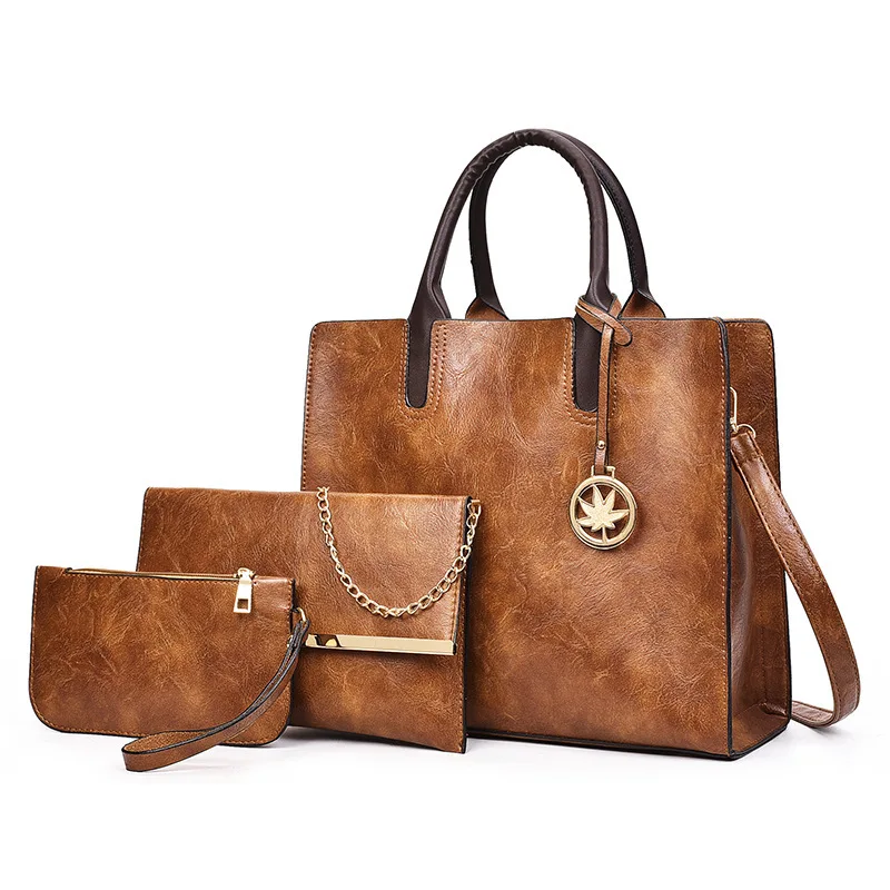 

2021 hand bag set pu leather bag leather bags woman, As picture