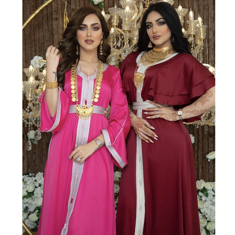 

HJ AMD62 High Quality Dubai Noble Glossy Islamic Clothing Muslim Arabic Middle East Jalabiya