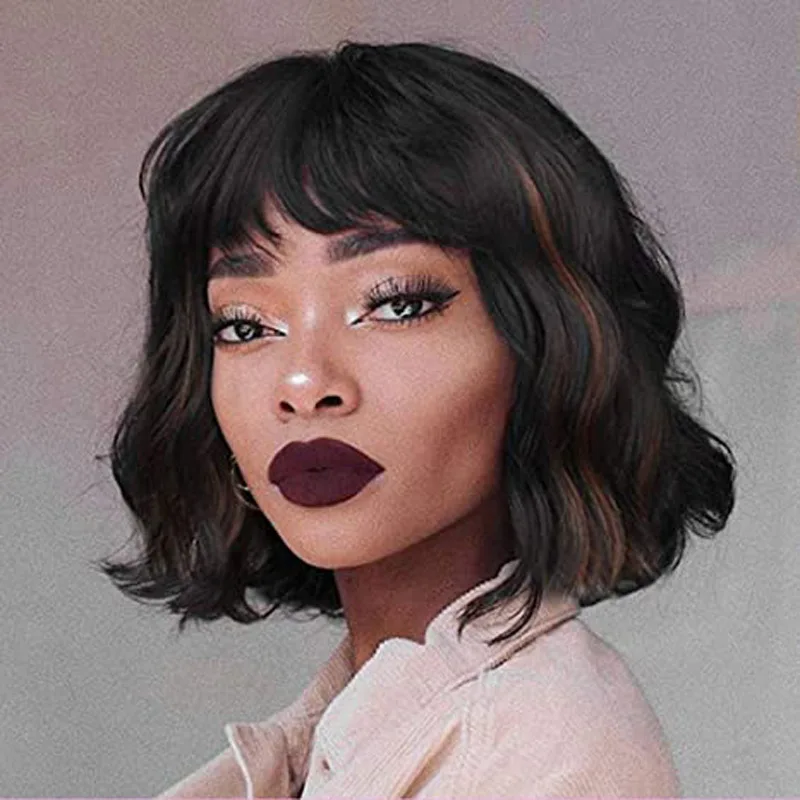 

Heat Resistant Hair Lolita Cosplay Wig Synthetic Wig With Bangs For Black Women African American, 15 colors