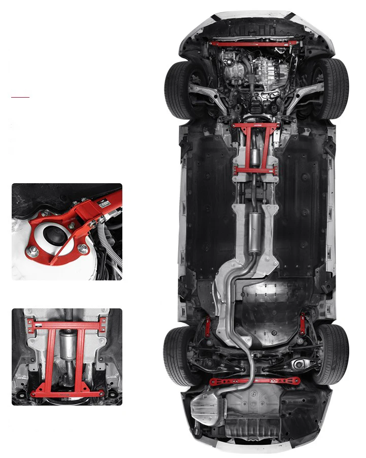 LVTU High performance Front strut bar Strut Brace Suspension Body Kit