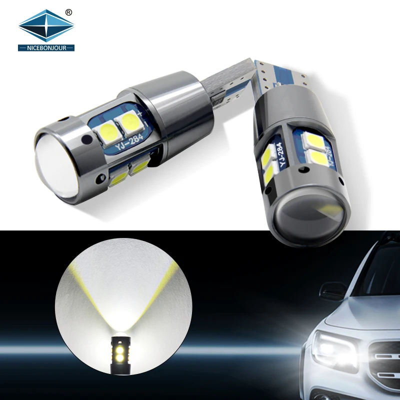 

auto lighting system focos 3030 10SMD Led T10 w5w 194 168 Led Canbus Bulbs led for car