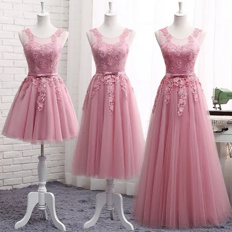 vestido rosa medio