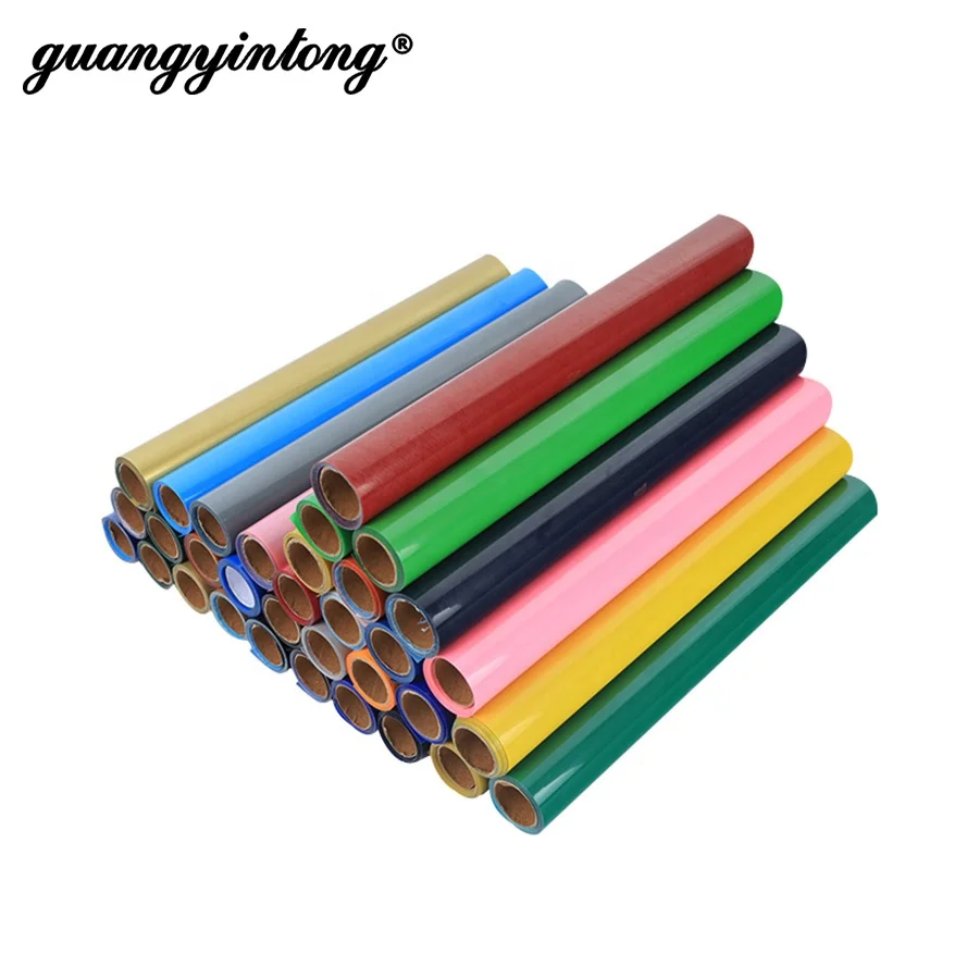 Guangyintong Wholesale PVC Non-sticky Easy Peel Heat Transfer Vinyl  Suppliers Iron on Vinyl for Shirts and Clothes