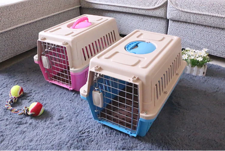 Luxury Plastic Fashion Airline Approved Pet Transport Box Cat Cage Dog