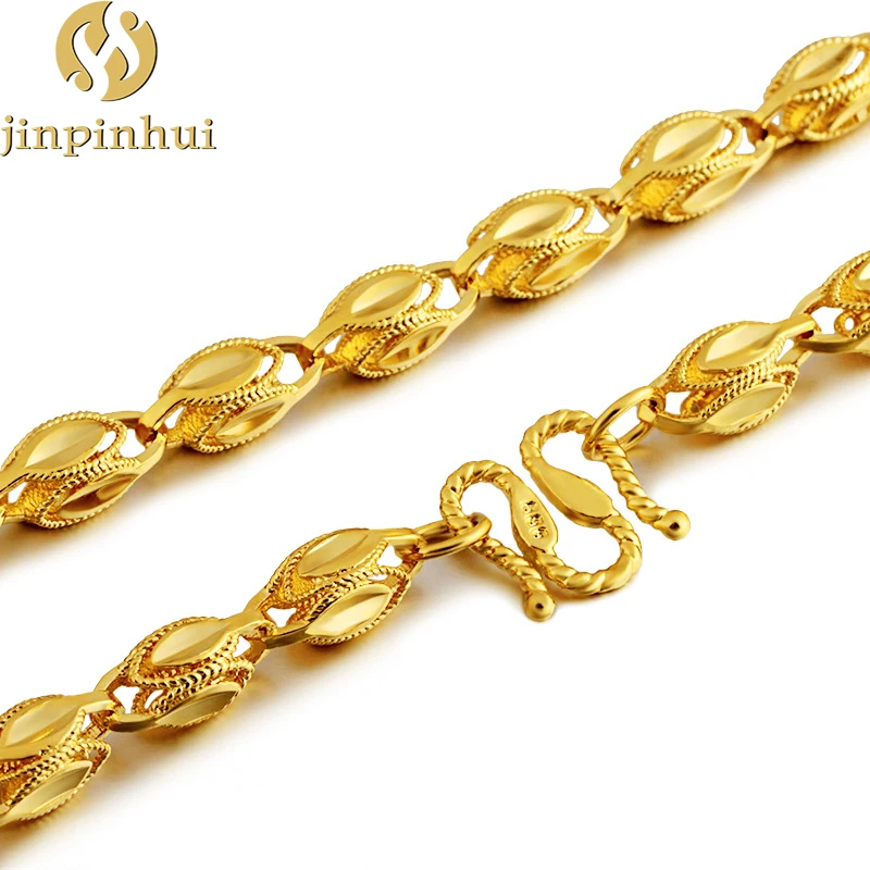 

Jinpinhui Jewelry Thailand men with 24K gold plated Jewelry match with sweater latest design jewelry,