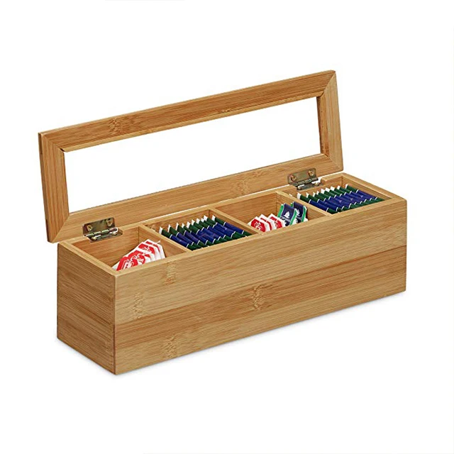 

Solid wood tea box can be customized for living room, Wood color