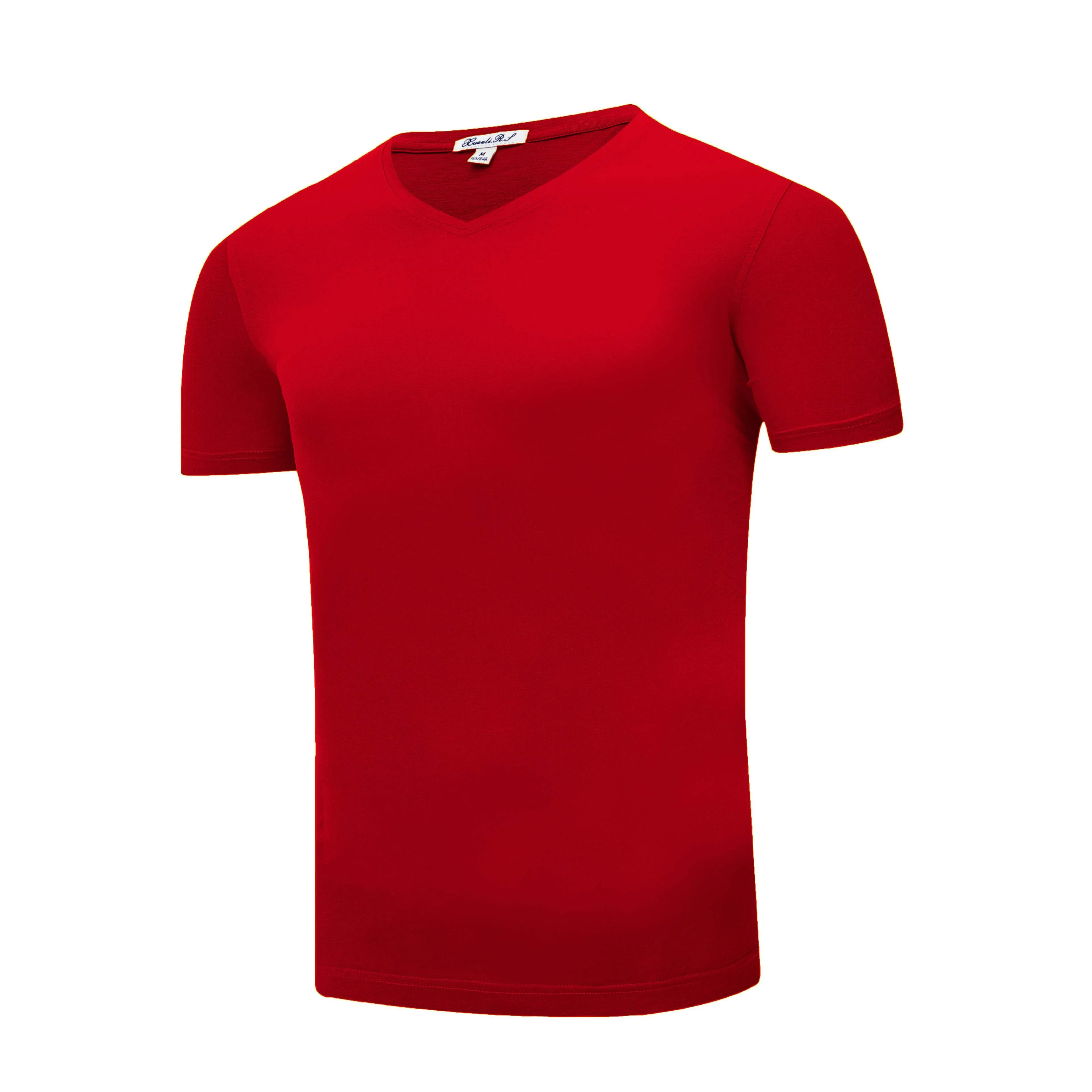 

Custom V Neck t shirt 100% Cotton Short Sleeve Plain T Shirts for Men Women