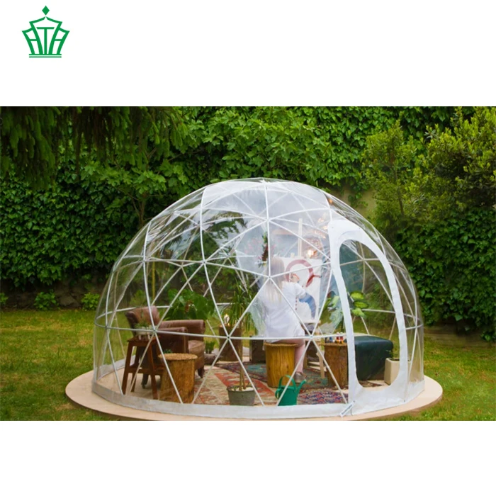

outdoor PVC plastic igloo dome tent for geodesic garden house, Transparent