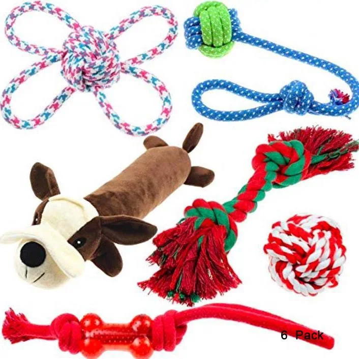 

dog toy Durable cotton Dog Rope Toy teething set Pet Dog Toy Set, As picture