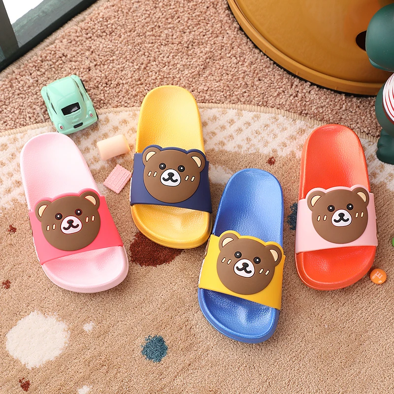 

Hot Sale House Children's sandals Soft Cute Fashion Summer PVC Children Slide Shoes for Kids Slippers Shoe, Blue, pink,orange,yellow