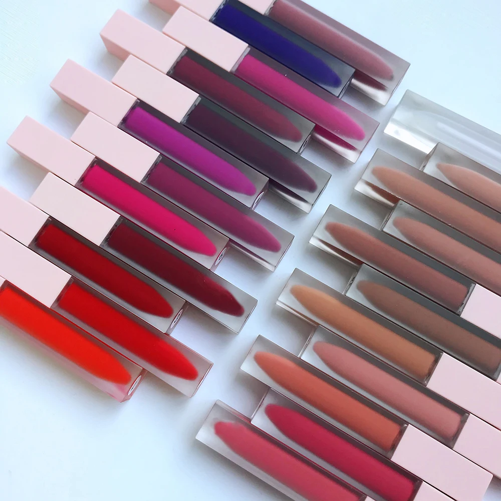 

2021 wholesale OEM luxury matte cheap empty glitter lip gloss private label lipgloss custom tubes