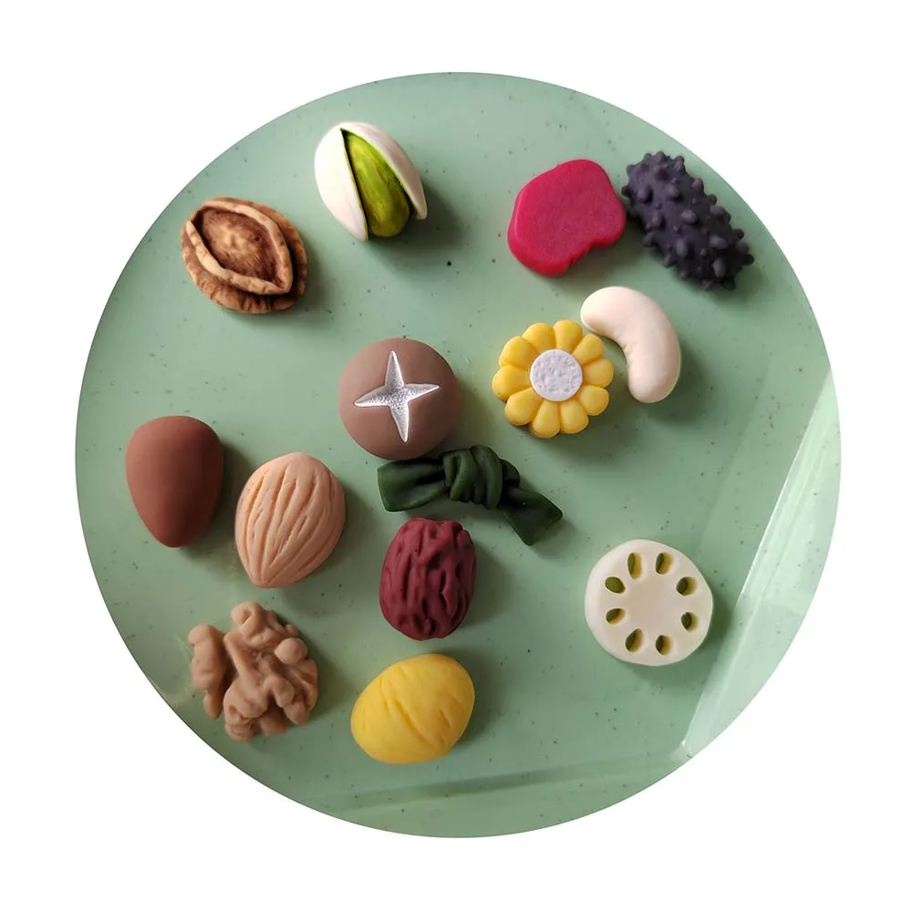 Miniature Nut Abalone Sea Cucumber Flatback Resin Cabochon DIY Accessories 100Pcs Lot Doll House Food Scrapbook Crafts Souvenirs