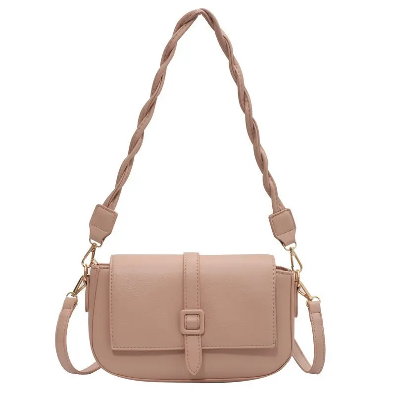 

Fashion Texture Shoulder Bag Saddle Bag Simple Messenger Female