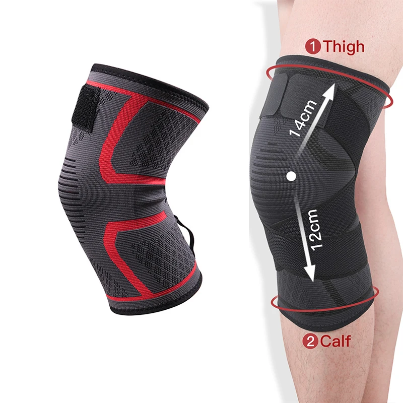 

Factory Price Adjustable Knee Brace Bandage Knee Support Basketball Volleyball Knee Sleeves