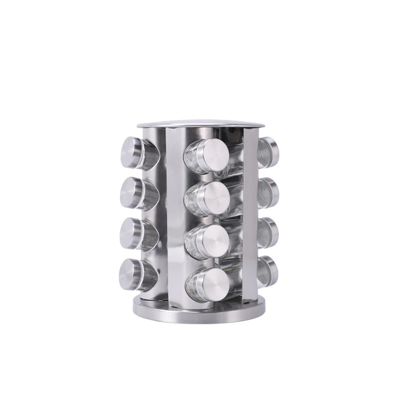 

Lankepace 16 bottle rotating seasoning rack rose gold glass spice jar set spice jar set