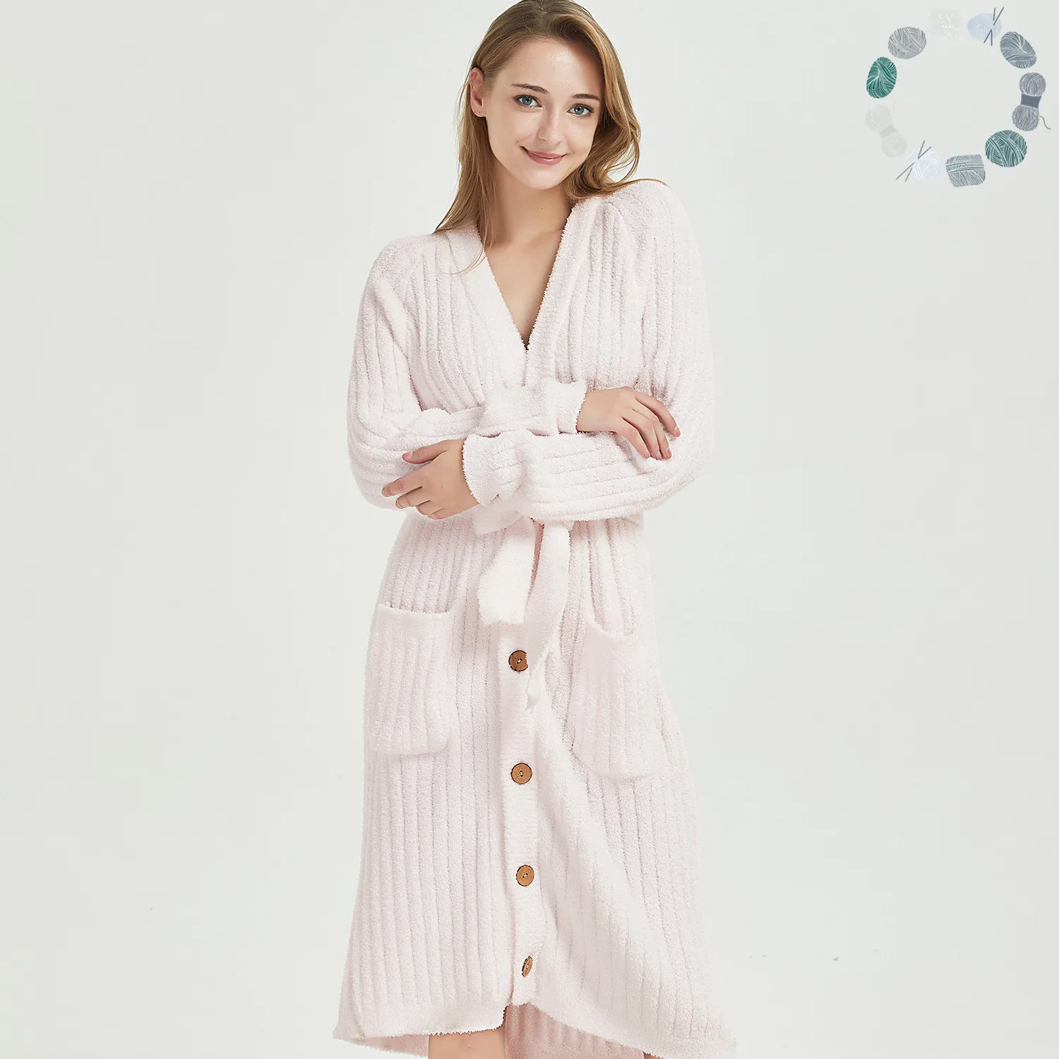 

DNE Microfiber Robe OEKO-TEX polyester Nightgown Sleepwear Softest Comfortable New Winter Pyjamas Sleepwear Thick Warm