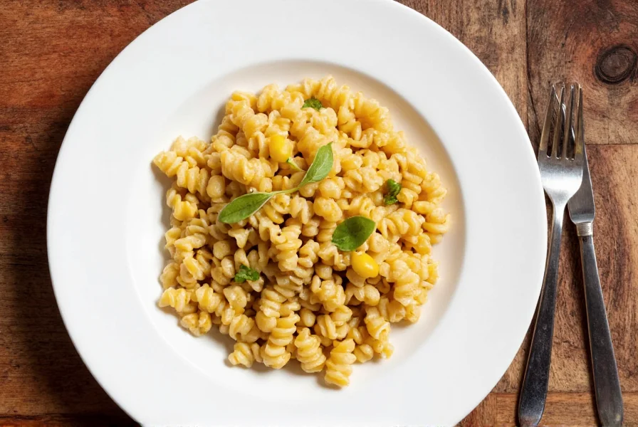 Elegant plating of spaetzle with roasted meats and seasonal vegetables