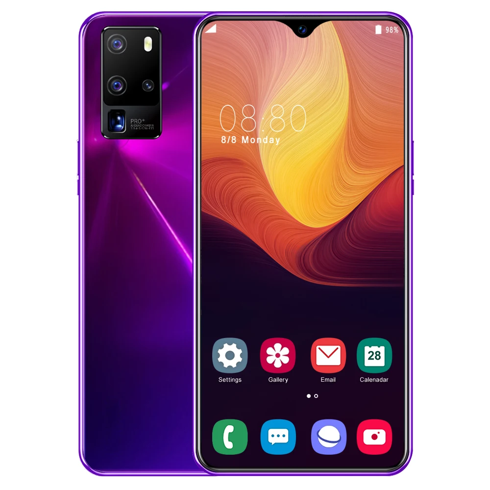 

New X50 Pro 8GB+256GB Large Memory 8 Core Dual SIM 6.5 inch 4800mAh Android 10.0 Cheap Unlocked Cell Phone Low Price Smart Mobil