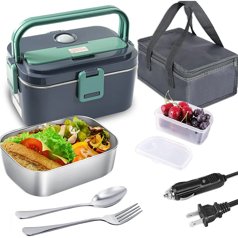 

Portable Tiffin Bento Thermo Food Warmer Insulated Electric Lunch Box Electric Food Heater Wholesale Plastic Stainless Steel