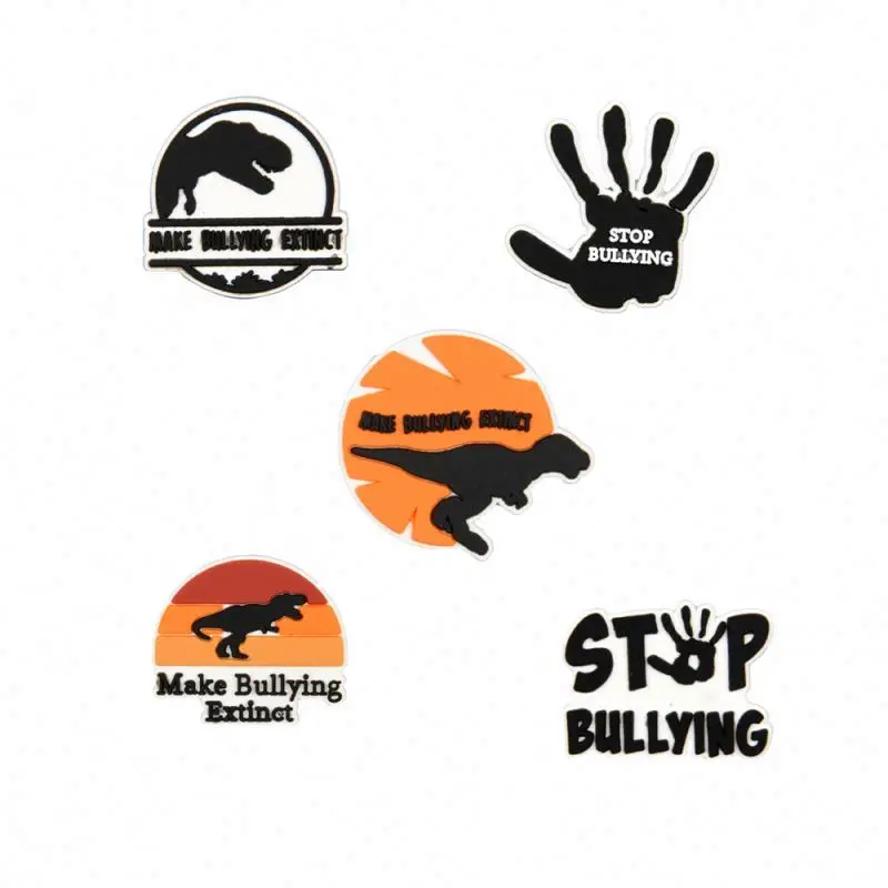 

Amazon 5pcs set Popular stop bullying Carton pvc rubber Shoe Charms, Jewelry