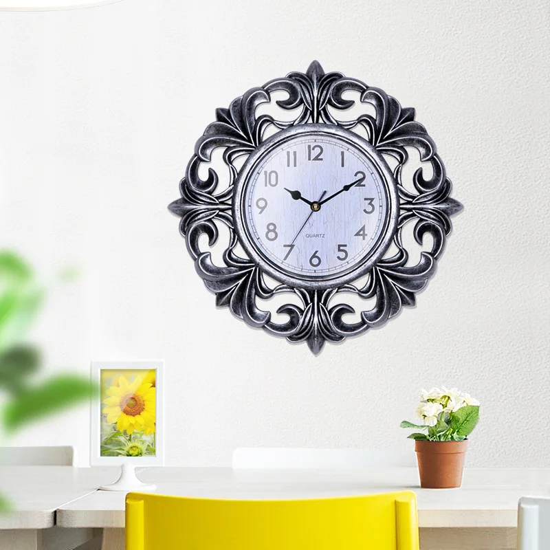 

10 inch Vintage Wall Clocks Battery Operated Retro Silent Decorative Living Room Home Kitchen School Office wall clock
