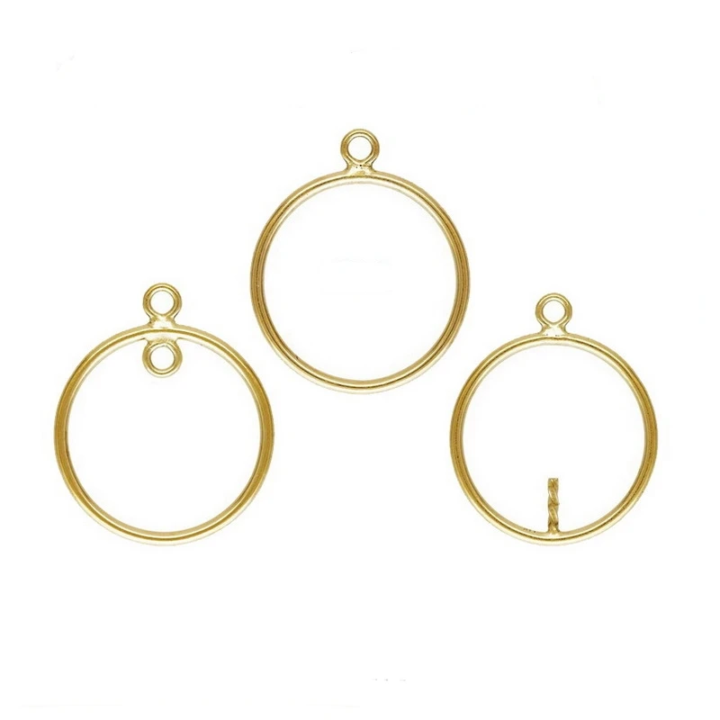 Fashion 14k Gold Filled Round Shape Drop for Jewelry Making Permanent Findings