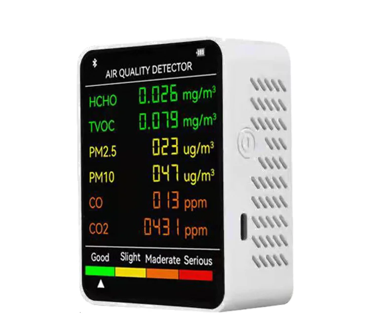 Portable Temperature Humidity Digital Meter Carbon Dioxide Monitor environmental sensors Pm2.5 pm10 Co2 Air Quality Detector