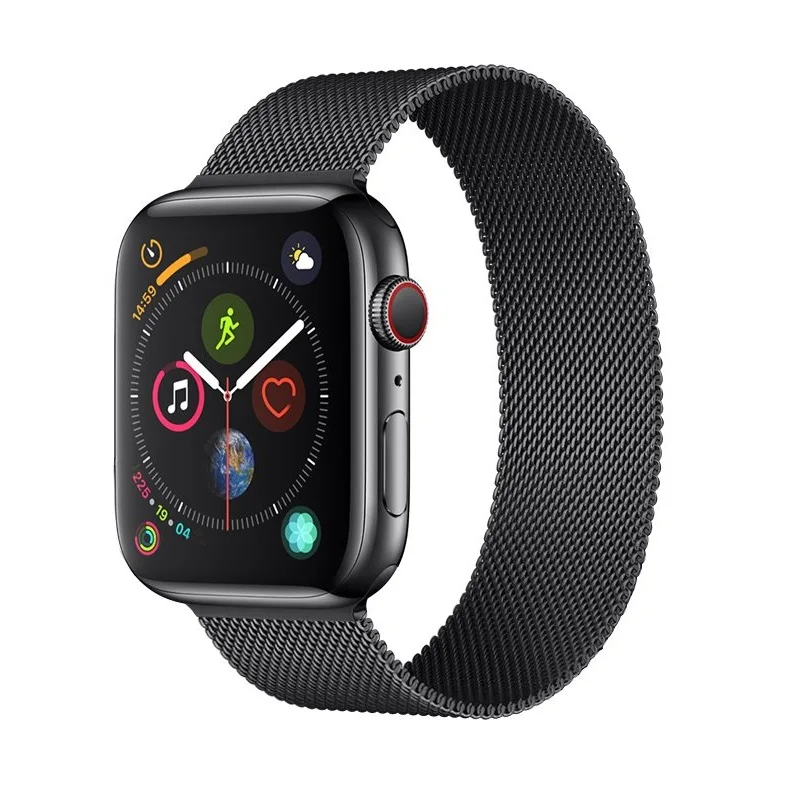 

smart watch for apple price Alloy Stainless Steel Magnetic Mesh Milanese Loop Watch Band smart wristband for apple watch, Mosaic gold/lavender/pink