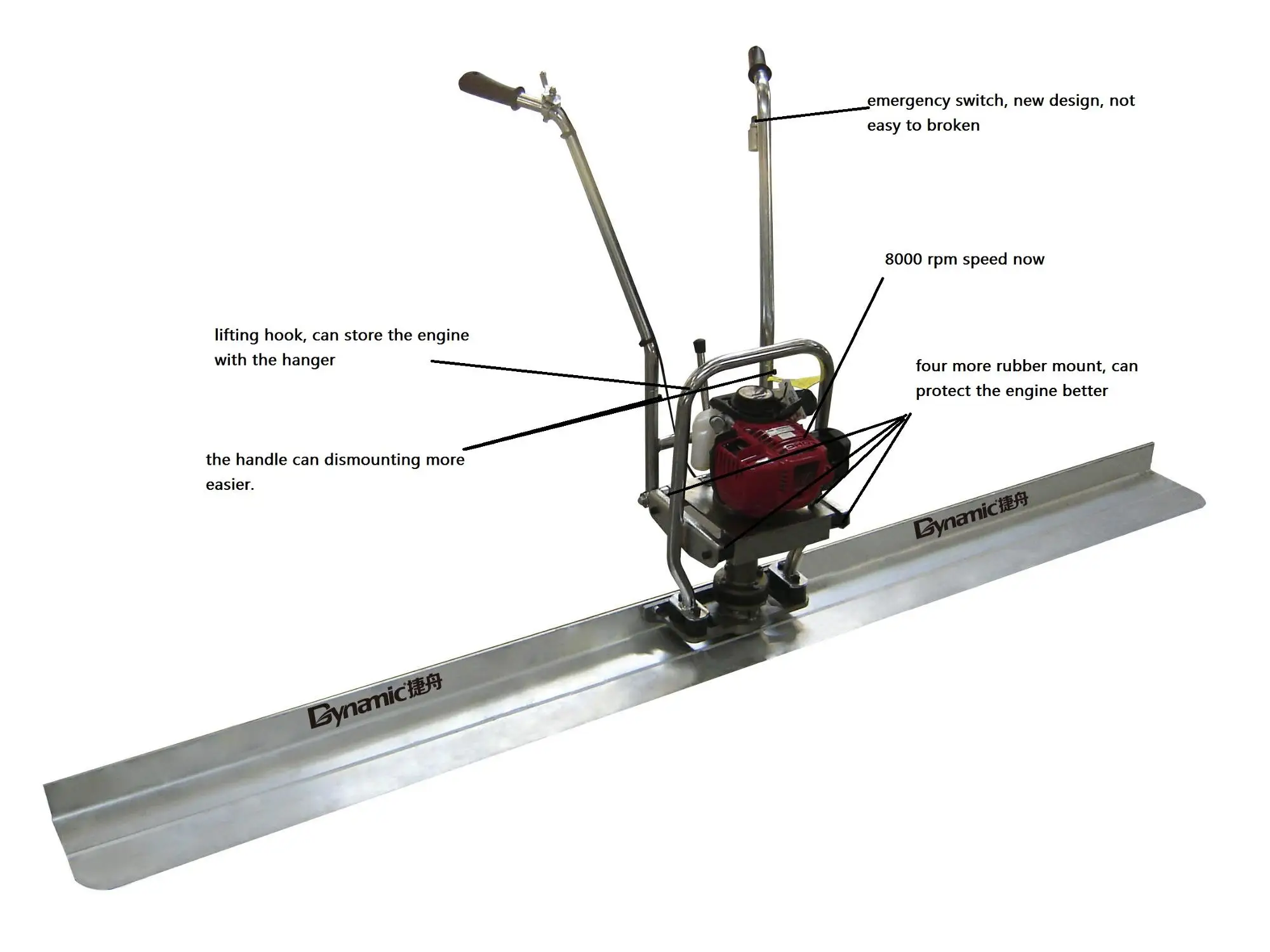 Vs25 New Products Bull Float Concrete Power Screed Machine With Power